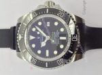 NEW UPGRADED Replica Rolex Deepsea D-Blue Black Rubber Strap Watch